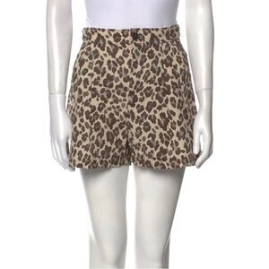 Soeur Animal Print Brown Shorts size 38 / 6